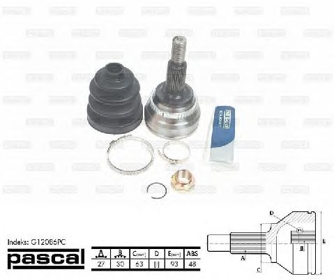 Комплект ШРУСов PASCAL G12086PC