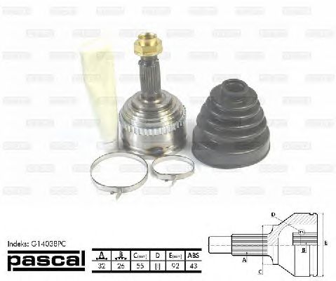 Комплект ШРКШ PASCAL G14038PC