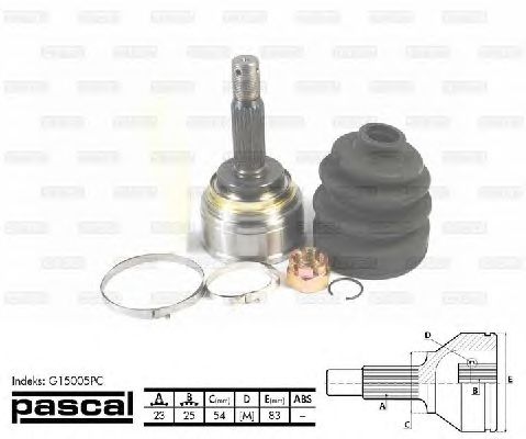Комплект ШРУСов PASCAL G15005PC