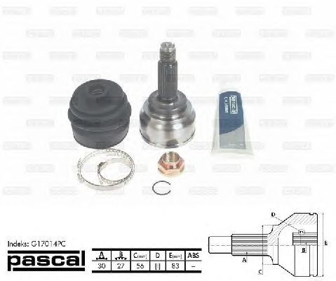Комплект ШРУСов PASCAL G17014PC