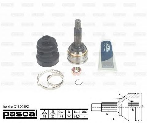 Комплект ШРУСов PASCAL G18005PC