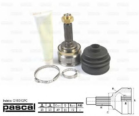 Комплект ШРУСов PASCAL G18012PC