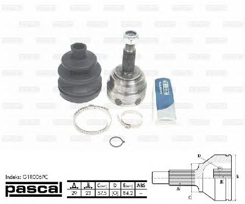 Комплект ШРУСов PASCAL G1R006PC