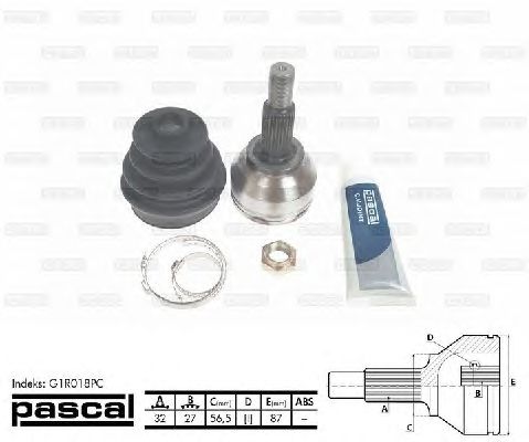 Комплект ШРУСов PASCAL G1R018PC