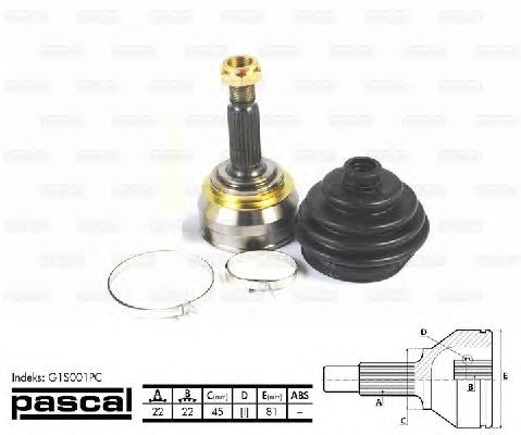 Комплект ШРУСов PASCAL G1S001PC