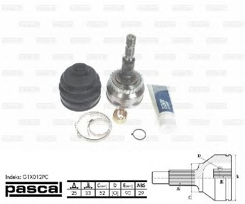 ШРУС PASCAL G1X012PC