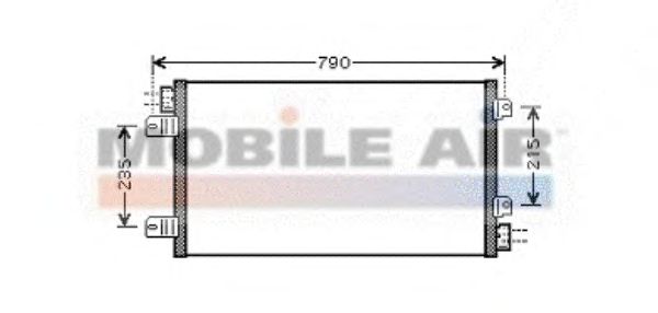 Радиатор кондиционера VAN WEZEL 43005342
