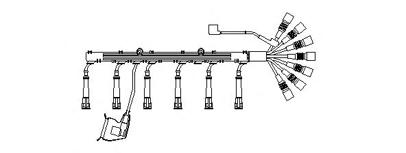 Комплект высоковольтных проводов BREMI 538/100