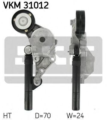 Натяжной ролик поликлинового ремня SKF VKM 31012