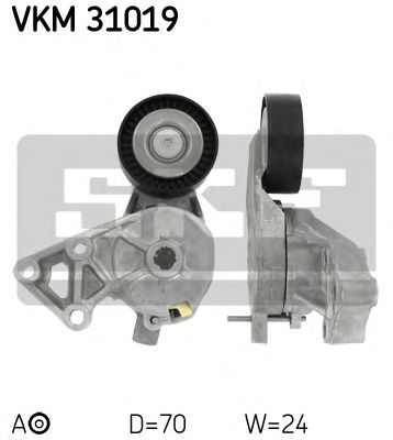 Натяжной ролик поликлинового ремня SKF VKM 31019