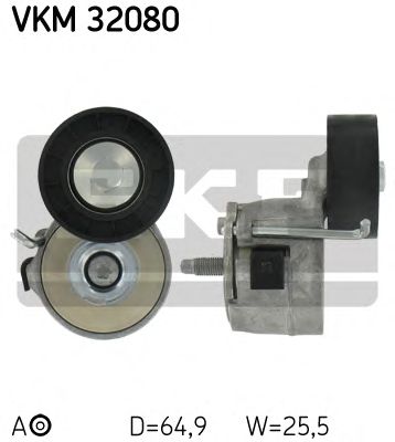 Натяжной ролик поликлинового ремня SKF VKM 32080