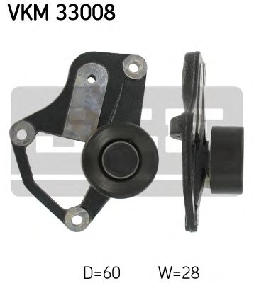 Направляющий / паразитный ролик  поликлинового ремня SKF VKM 33008