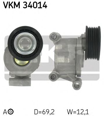 Натяжной ролик поликлинового ремня SKF VKM 34014