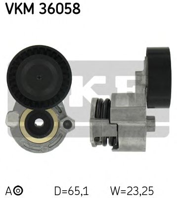Натяжной ролик поликлинового ремня SKF VKM 36058