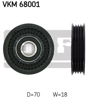 Направляющий / паразитный ролик  поликлинового ремня SKF VKM 68001