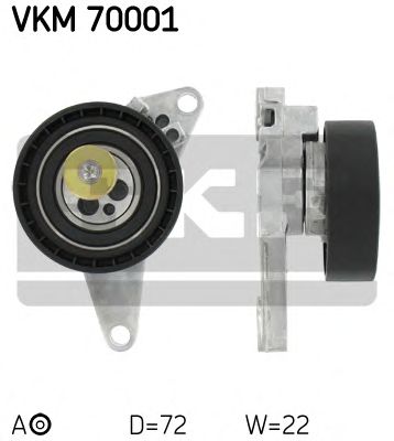 Натяжной ролик ремня ГРМ SKF VKM 70001