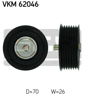 Направляющий / паразитный ролик поликлинового ремня SKF VKM 62046