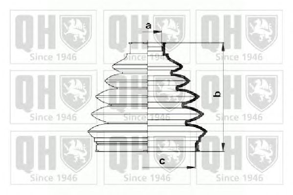 Комплект пильника ШРКШ QUINTON HAZELL QJB876