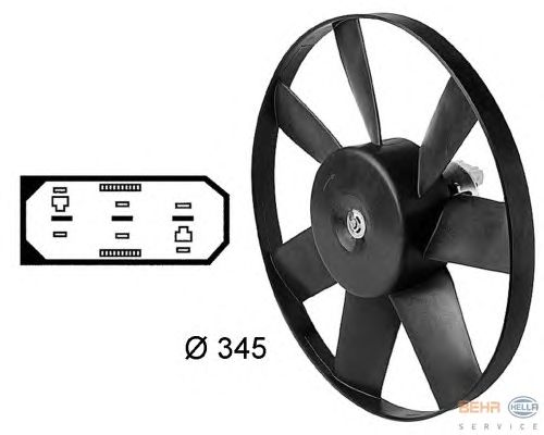 Вентилятор охлаждения HELLA 8EW 009 144-451