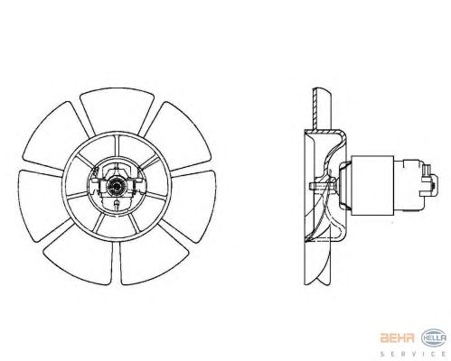 Вентилятор салона HELLA 8EW 009 160-331