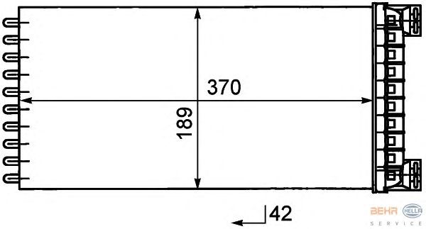 Радиатор отопителя HELLA 8FH 351 029-081