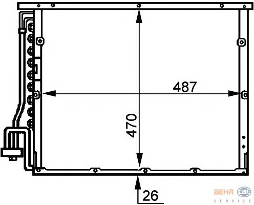 Радиатор кондиционера HELLA 8FC 351 036-341