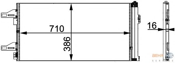 Радиатор кондиционера HELLA 8FC 351 301-601
