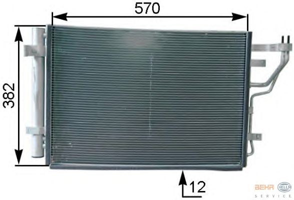 Радиатор кондиционера HELLA 8FC 351 303-211