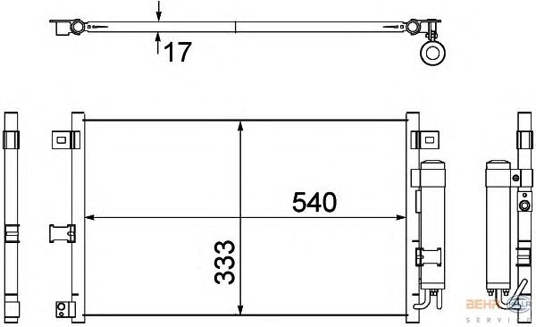 Радіатор кондиціонера HELLA 8FC 351 304-741