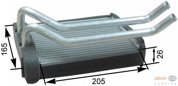 Радиатор отопителя HELLA 8FH 351 315-221
