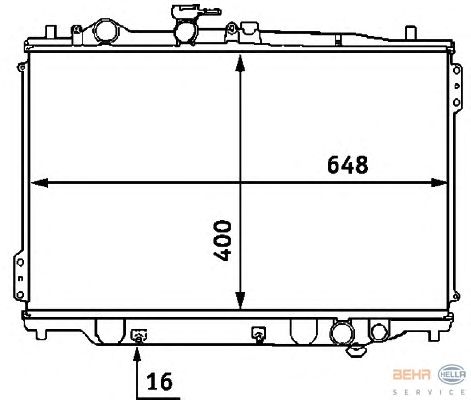 Радіатор, охолодження двигуна HELLA 8MK 376 707-421