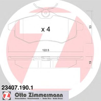 Тормозные колодки ZIMMERMANN 23407.190.1