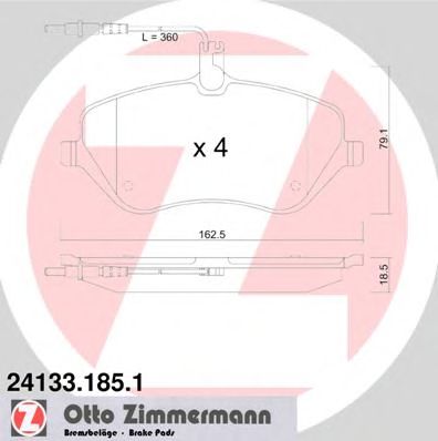 Тормозные колодки ZIMMERMANN 24133.185.1