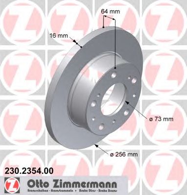 Тормозной диск ZIMMERMANN 230.2354.00