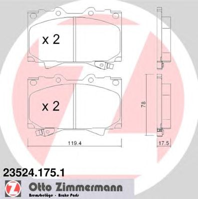 Тормозные колодки ZIMMERMANN 23524.175.1