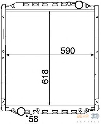 Радиатор, охлаждение двигателя HELLA 8MK 376 774-441