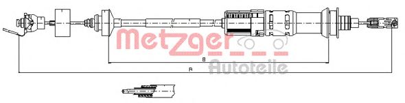 Трос сцепления METZGER 11.3924