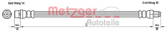 Тормозной шланг METZGER 4110255