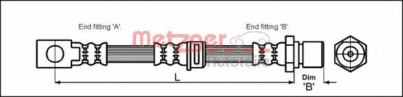 Тормозной шланг METZGER 4111758