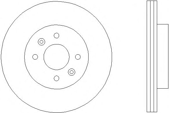 Тормозной диск HELLA 8DD 355 107-121 PRO