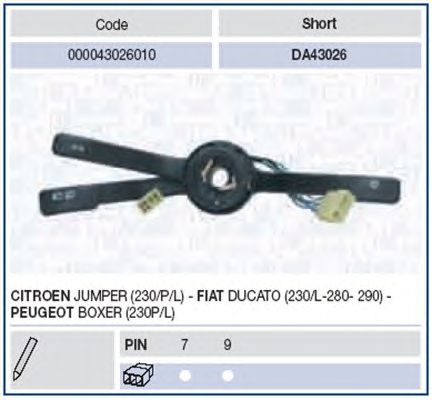 Подрулевой перемикач MAGNETI MARELLI 000043026010