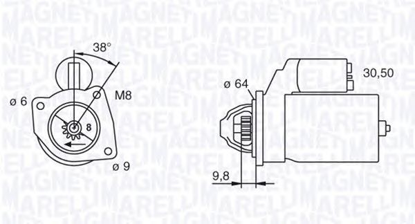 Стартер MAGNETI MARELLI 063102021010
