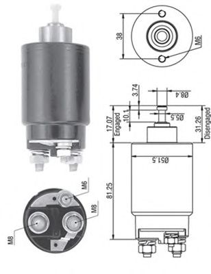 Втягивающее реле MAGNETI MARELLI 940113050264