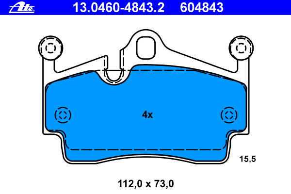 Тормозные колодки ATE 13.0460-4843.2