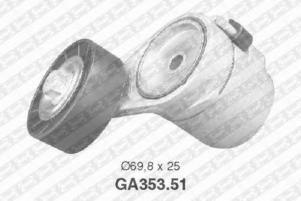 Натяжной ролик поликлинового ремня SNR GA353.51