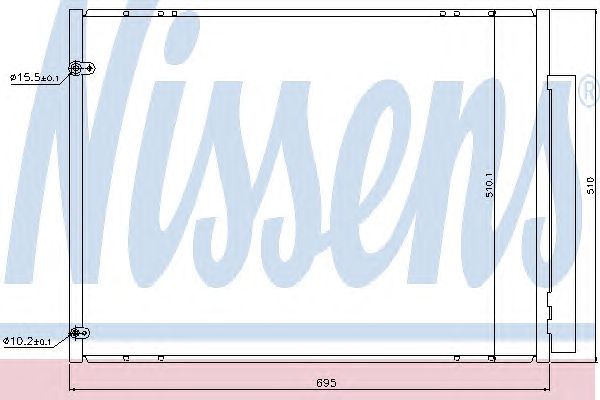 Радіатор кондиціонера NISSENS 940298
