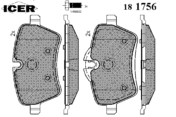 Тормозные колодки ICER 181756
