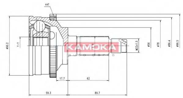 Комплект ШРУСов KAMOKA 6992