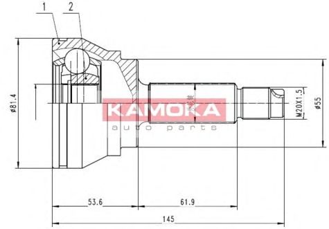 Комплект ШРУСов KAMOKA 7350