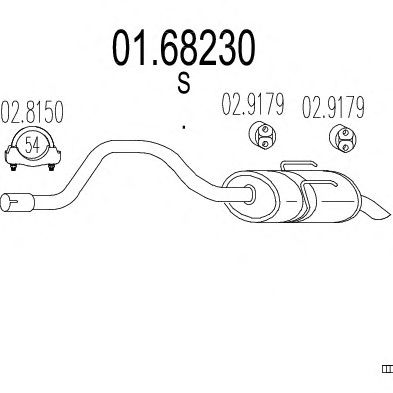 Глушитель MTS 01.68230